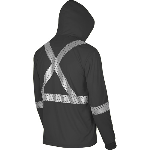 6966 Bird's-Eye Safety Hoodie, Small, Black Meunier Outillage Industriel