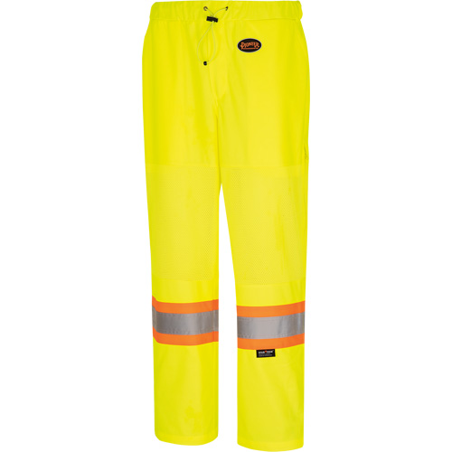 5999PW Pantalon de s&eacute;curit&eacute; routi&egrave;re pour femmes, Polyester, T-petit, Jaune lime haute visibilit&eacute; Meunier Outillage Industriel
