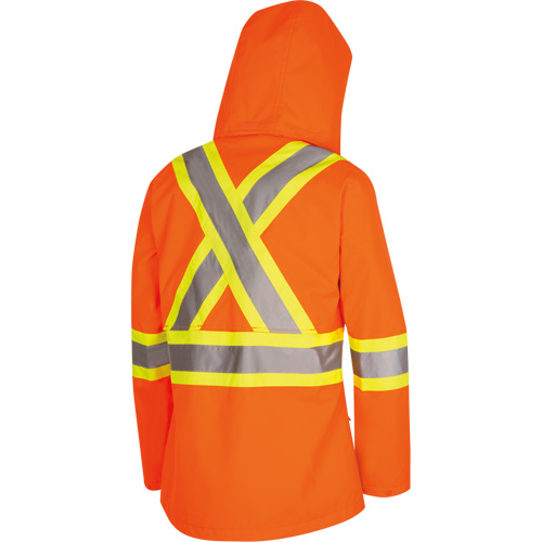 5626W Parka matelass&eacute; de s&eacute;curit&eacute; 300D The Rock, Polyester/Polyur&eacute;thane, Orange haute visibilit&eacute;, T-petit Meunier Outillage Industriel
