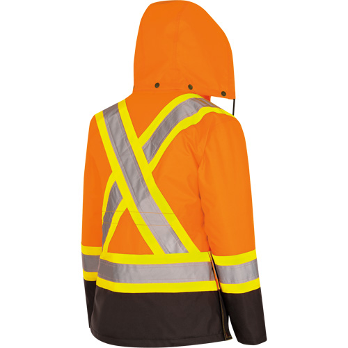 5020BBW Manteau 7 en 1 imperm&eacute;able pour femmes avec capuchon, Polyester/Polyur&eacute;thane, Orange haute visibilit&eacute;, T-petit Meunier Outillage Industriel