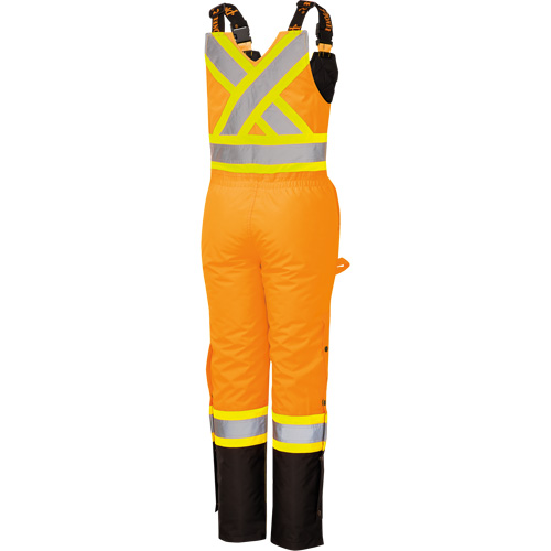 5040BBW Women's High-Visibility Waterproof Safety Overalls, Polyester, X-Small, Black/High Visibility Orange Meunier Outillage Industriel