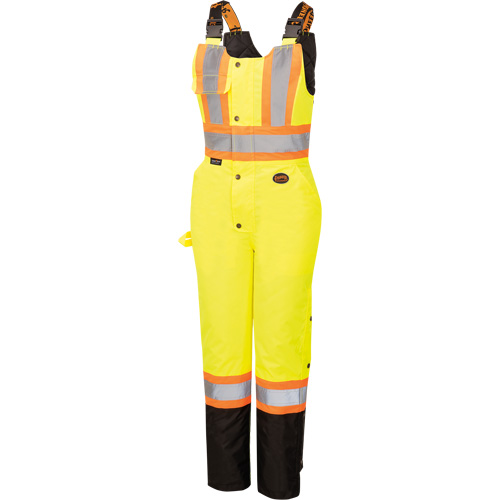 5041BBW Combinaison de s&eacute;curit&eacute; imperm&eacute;able haute visibilit&eacute; pour femmes, Polyester, T-petit, Noir/Jaune lime haute visibilit&eacute; Meunier Outillage Industriel