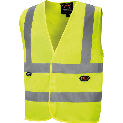 6886 Veste de s&eacute;curit&eacute; haute visibilit&eacute; en tricot chaîne, Jaune lime haute visibilit&eacute;, Petit, Polyester Meunier Outillage Industriel