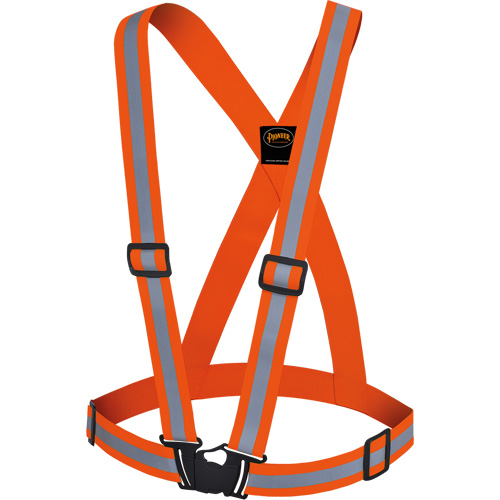 5496 Bretelles de s&eacute;curit&eacute; haute visibilit&eacute;, Orange haute visibilit&eacute;, Couleur r&eacute;fl&eacute;chissante Argent, Taille unique Meunier Outillage Industriel