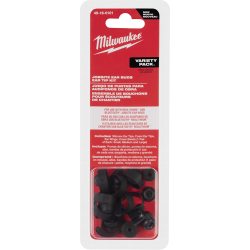 Ensemble d'embouts de tailles vari&eacute;es pour bouchons d'oreilles de chantier Meunier Outillage Industriel