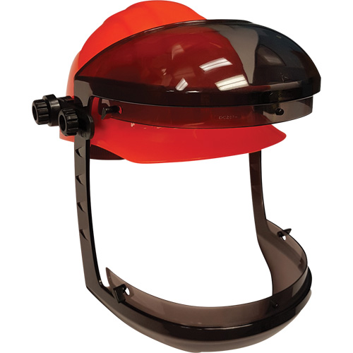 Visi&egrave;re Facetech avec attache pour casques de s&eacute;curit&eacute; &agrave; fentes, Suspension Rochet Meunier Outillage Industriel