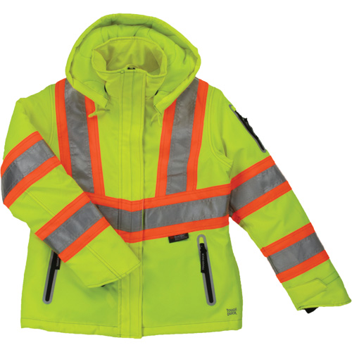 Womens Insulated Flex Safety Jacket, Polyester, High Visibility Lime-Yellow, X-Large Meunier Outillage Industriel