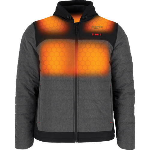 M12 Heated Quietshell Jacket with Battery, Men's, Small, Grey Meunier Outillage Industriel