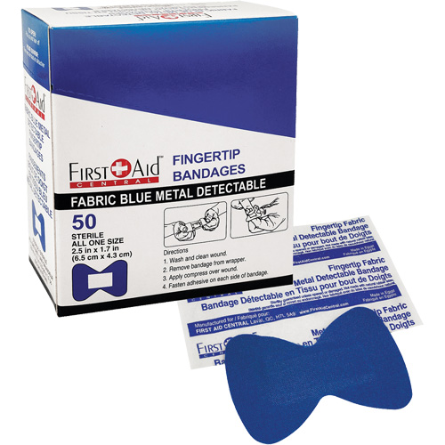 Bandages, Fingertip, Fabric Metal Detectable, Non-Sterile Meunier Outillage Industriel