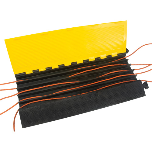 Protecteur de c&acirc;bles en polyur&eacute;thane, 5 canaux, 35,43" lo x 19,69" la x 2" h Meunier Outillage Industriel