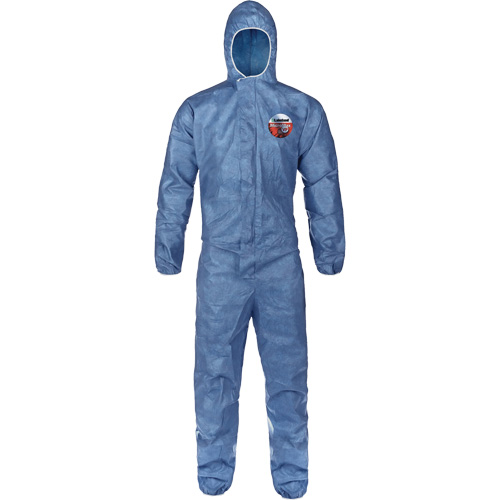 Hooded Coveralls, Large, Blue, MicroMax&reg; VP Meunier Outillage Industriel