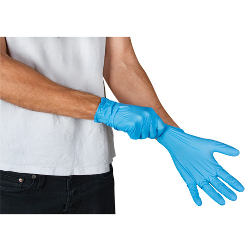 Vending Pack Disposable Gloves, Large, Nitrile, 4.5-mil, Powder-Free, Blue, Class 2 Meunier Outillage Industriel