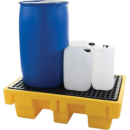 2-Drum Spill Pallet, 61 US gal. Spill Capacity, 51.5" x 36" x 15" Meunier Outillage Industriel