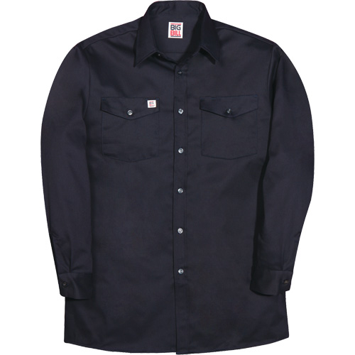 Chemise industrielle de travail &agrave; manches longues, Hommes, Petit, Bleu marine Meunier Outillage Industriel