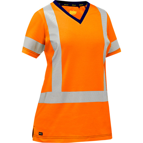 Bisley&reg; Women's X-Back Short Sleeve Shirt, Poly-Cotton, Small, High Visibility Orange Meunier Outillage Industriel