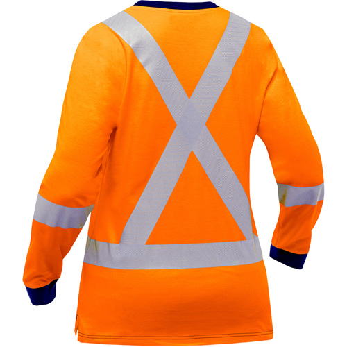 Bisley&reg; Women's X-Back Long Sleeve Shirt, Poly-Cotton, Small, High Visibility Orange Meunier Outillage Industriel