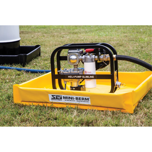 Yellow PVC Mini-Berm, 40 US gal. Capacity, 4' W x 4' L x 4" H Meunier Outillage Industriel