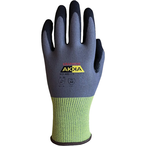 KO-400 Intermediate Cu-Resistant Gloves, Size 6, 15 Gauge, Nitrile Coated, Nylon/HPPE/Spandex/Graphene Shell, ASTM ANSI Level A4/EN 388 Level D Meunier Outillage Industriel