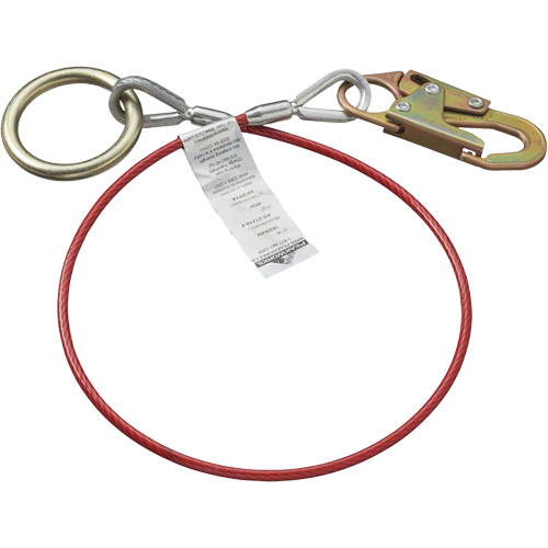 AS-21210-6 6' Cable Anchor with Snap Hook & O-Ring, Sling, Temporary Use Meunier Outillage Industriel