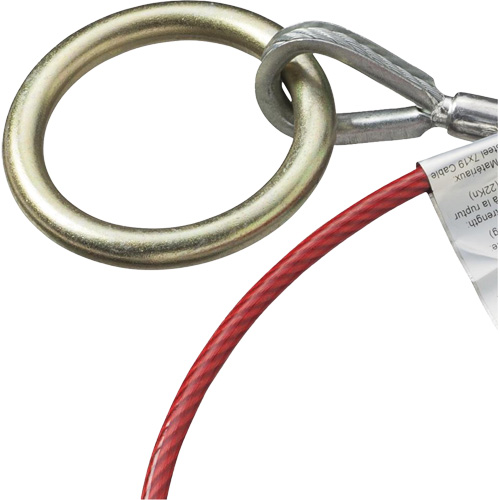 AS-21210-6 6' Cable Anchor with Snap Hook & O-Ring, Sling, Temporary Use Meunier Outillage Industriel