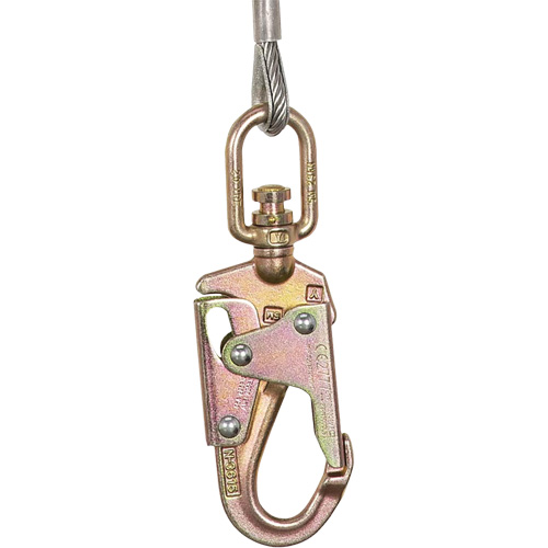 SRL-73302-60LE Self-Retracting Lifeline, 60', Galvanized Steel, Swivel Meunier Outillage Industriel