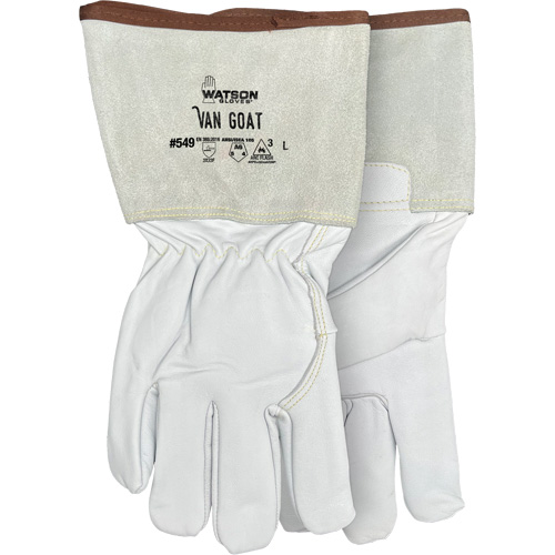 Gants r&eacute;sistant &agrave; la coupe et &agrave; l'arc &eacute;lectrique Van Goat 549, Taille Moyen, Enveloppe en Cutshield/Para-aramide/Polyester/Acier inoxydable/Ch&egrave;vre, ASTM ANSI niveau A6/EN 388 niveau F Meunier Outillage Industriel