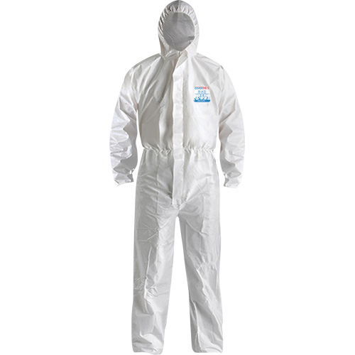 Combinaison CoverMe XP1800 de type 5/6 avec capuchon, Moyen, Blanc, Microporeux Meunier Outillage Industriel