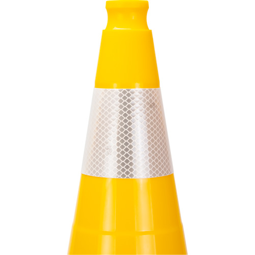 Premium Traffic Cone, 28", Yellow, 4" Reflective Collar(s) Meunier Outillage Industriel