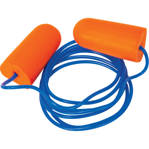 Bouchons d'oreilles en mousse, Paire - Sac en poly, Avec cordon Meunier Outillage Industriel