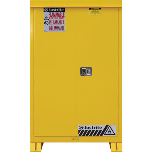 Outdoor Flammable Storage Cabinet, 45 gal., 2 Door, 43" W x 65" H x 18" D Meunier Outillage Industriel