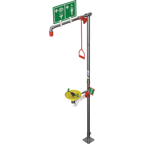 Combination Shower with Open ABS Bowl & Top Inlet, Pedestal Meunier Outillage Industriel