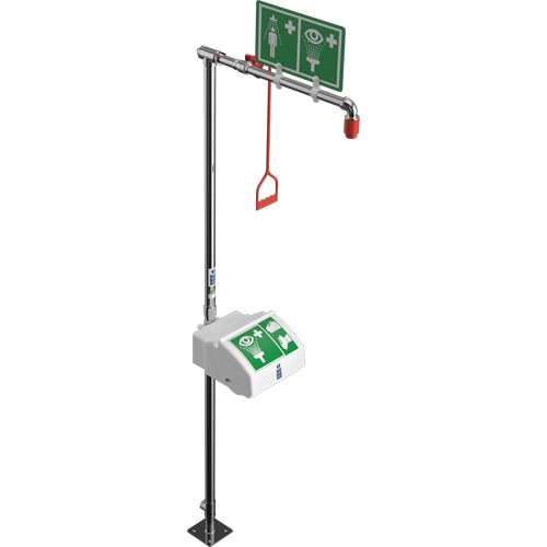 Douche combin&eacute;e avec cuvette ferm&eacute;e en ABS et entr&eacute;e inf&eacute;rieure, Socle Meunier Outillage Industriel