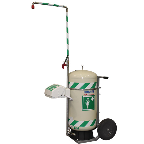 Douche d'urgence mobile et ind&eacute;pendant avec douche oculaire et faciale, Capacit&eacute; 30 gal., Conformit&eacute; Aucune Meunier Outillage Industriel