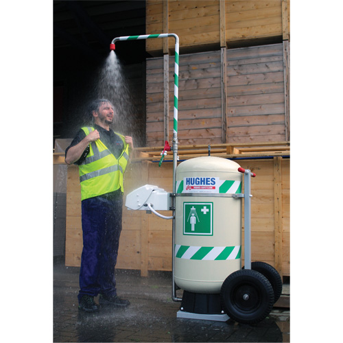 Douche d'urgence mobile et ind&eacute;pendant avec douche oculaire et faciale, Capacit&eacute; 30 gal., Conformit&eacute; Aucune Meunier Outillage Industriel