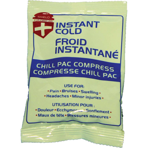 Compresse froide instantan&eacute;e Chill Pac, Froid, Utilisation unique, 4" x 6" Meunier Outillage Industriel