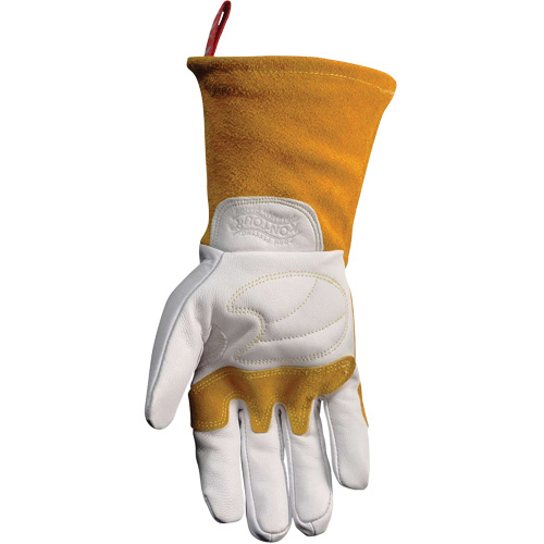 Caiman&reg; Premium TIG/MIG Welder's Gloves with FR Insulated Split Cowhide Back, Grain Goatskin, Size X-Large Meunier Outillage Industriel