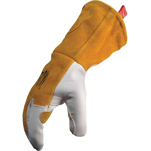 Caiman&reg; Premium TIG/MIG Welder's Gloves with FR Insulated Split Cowhide Back, Grain Goatskin, Size X-Large Meunier Outillage Industriel