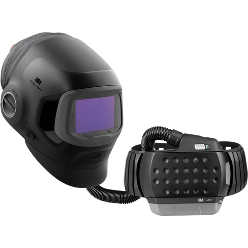 Casque de soudage Speedglas G5-03 Pro-Air avec syst&egrave;me de respirateur d'&eacute;puration d'air propuls&eacute; Adflo — filtre autoassombrissant VC, Masque de soudage, Pile Lithium-ion Meunier Outillage Industriel