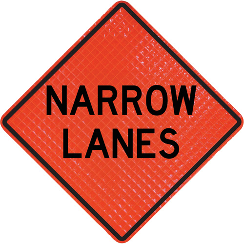 Quadra Flex Roll-Up Sign with Traffic Control Person Ahead Symbol Meunier Outillage Industriel