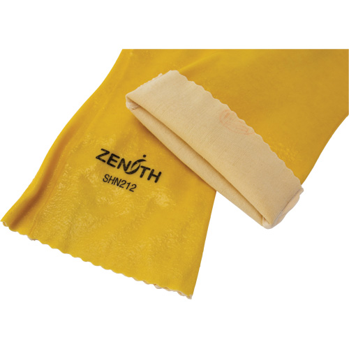 Rough-Finish Chemical-Resistant Gloves, Size 9, 14" L, PVC, Interlock Inner Lining, 47-mil Meunier Outillage Industriel