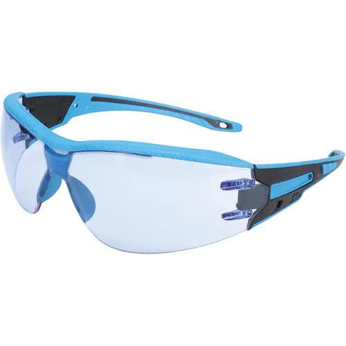Captain Metal Detectable Rimless Safety Glasses, Light Blue Lens, Anti-Fog/Anti-Scratch, ANSI Z87+/Meets/Exceeds CSA Z94.3 Meunier Outillage Industriel