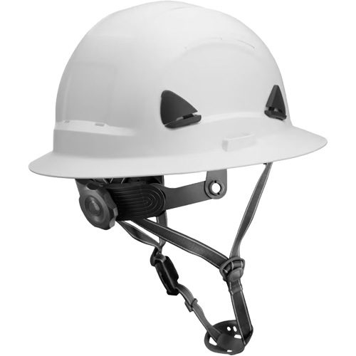 Fibre Metal Climbing Style Helmet with Full Brim, Meets CSA Type 2, Ratchet Suspension, Non-Vented Meunier Outillage Industriel
