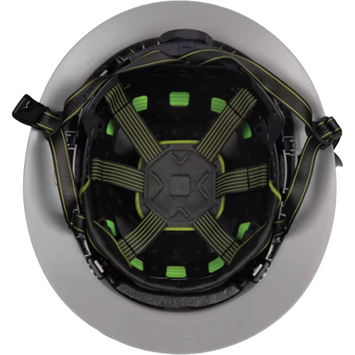 Fibre Metal Climbing Style Helmet with Full Brim, Meets CSA Type 2, Ratchet Suspension, Vented Meunier Outillage Industriel