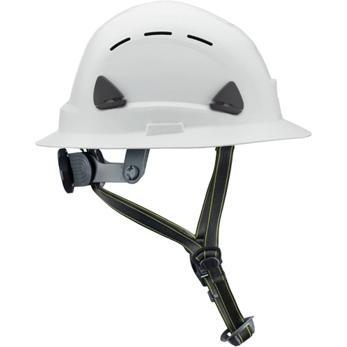 Fibre Metal Climbing Style Helmet with Full Brim, Meets CSA Type 2, Ratchet Suspension, Vented Meunier Outillage Industriel