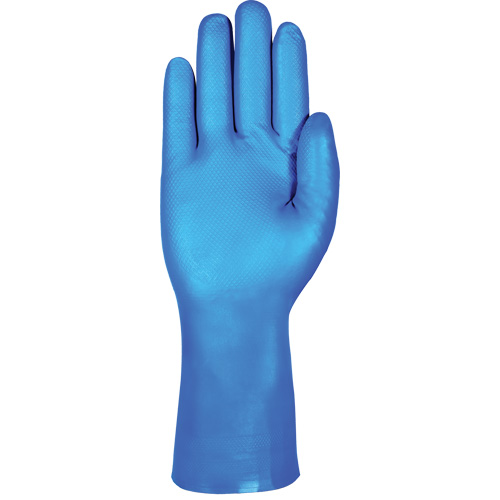 Gants r&eacute;sistants aux produits chimiques bleus pour usage moyen AlphaTec 37-501, Taille 7, 13" lo, Nitrile, 16,5-mil Meunier Outillage Industriel