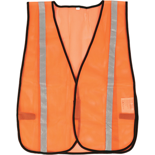 Compact Mesh Safety Vest, High Visibility Orange, Polyester Meunier Outillage Industriel
