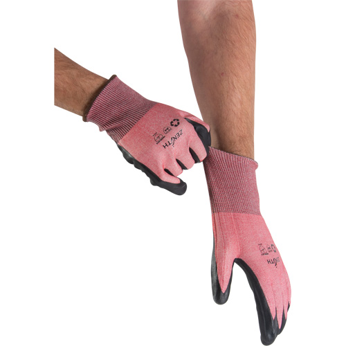 Gants &eacute;cologiques, l&eacute;gers, et r&eacute;sistants &agrave; la coupe, &agrave; haute dext&eacute;rit&eacute;, Taille 11, Calibre 18, Rev&ecirc;tement Mousse de nitrile, Enveloppe en Acier inoxydable/PEHP/rPET, ASTM ANSI niveau A4 Meunier Outillage Industriel