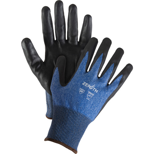 Gants l&eacute;gers et haute dext&eacute;rit&eacute; r&eacute;sistants &agrave; la coupe, Taille 10, Calibre 18, Rev&ecirc;tement Mousse de nitrile, Enveloppe en Acier inoxydable/PEHP/Tungst&egrave;ne, ASTM ANSI niveau A9 Meunier Outillage Industriel