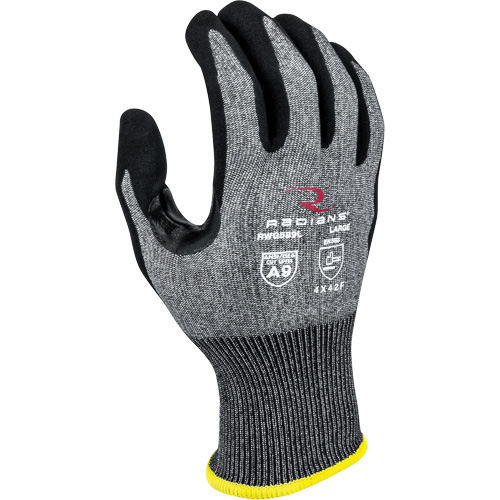 Gants enduits r&eacute;sistants &agrave; la coupe RWG589, Taille 2T-Grand, Calibre 18, Rev&ecirc;tement Mousse de nitrile, Enveloppe en PEHP, ASTM ANSI niveau A9/EN 388 niveau F Meunier Outillage Industriel
