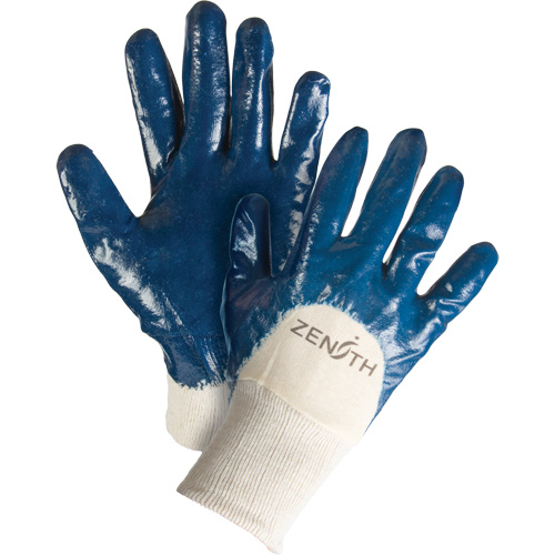 Gants &agrave; doublure interlock de poids moyen, 10/T-Grand, R&ecirc;vetement Nitrile, Enveloppe en Coton Meunier Outillage Industriel